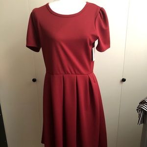 Burgundy lularoe Amelia dress